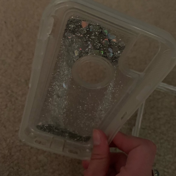 iPhone XR clear glitter gel case - Picture 3 of 7